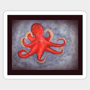 Red Octo Magnet